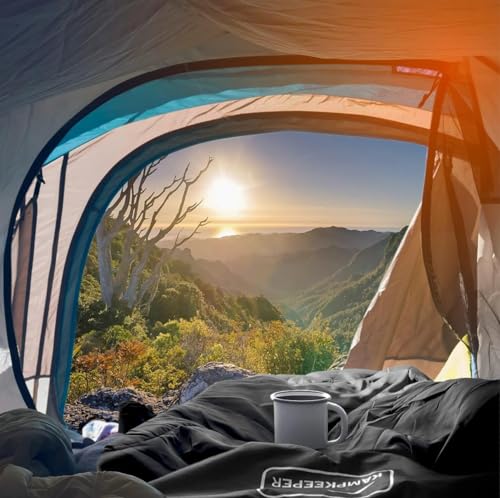 KAMPKEEPER Bolsa de Dormir Momia para Adultos, Para Camping en Clima Frío, 3-4 Estaciones, Cremallera Anti-Enganches con Capucha Ajustable para Mochilero y Senderismo miniatura 7