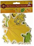 Eureka Peanuts Fall Leaves Paper 5' Tall Cut Out, Set of 36