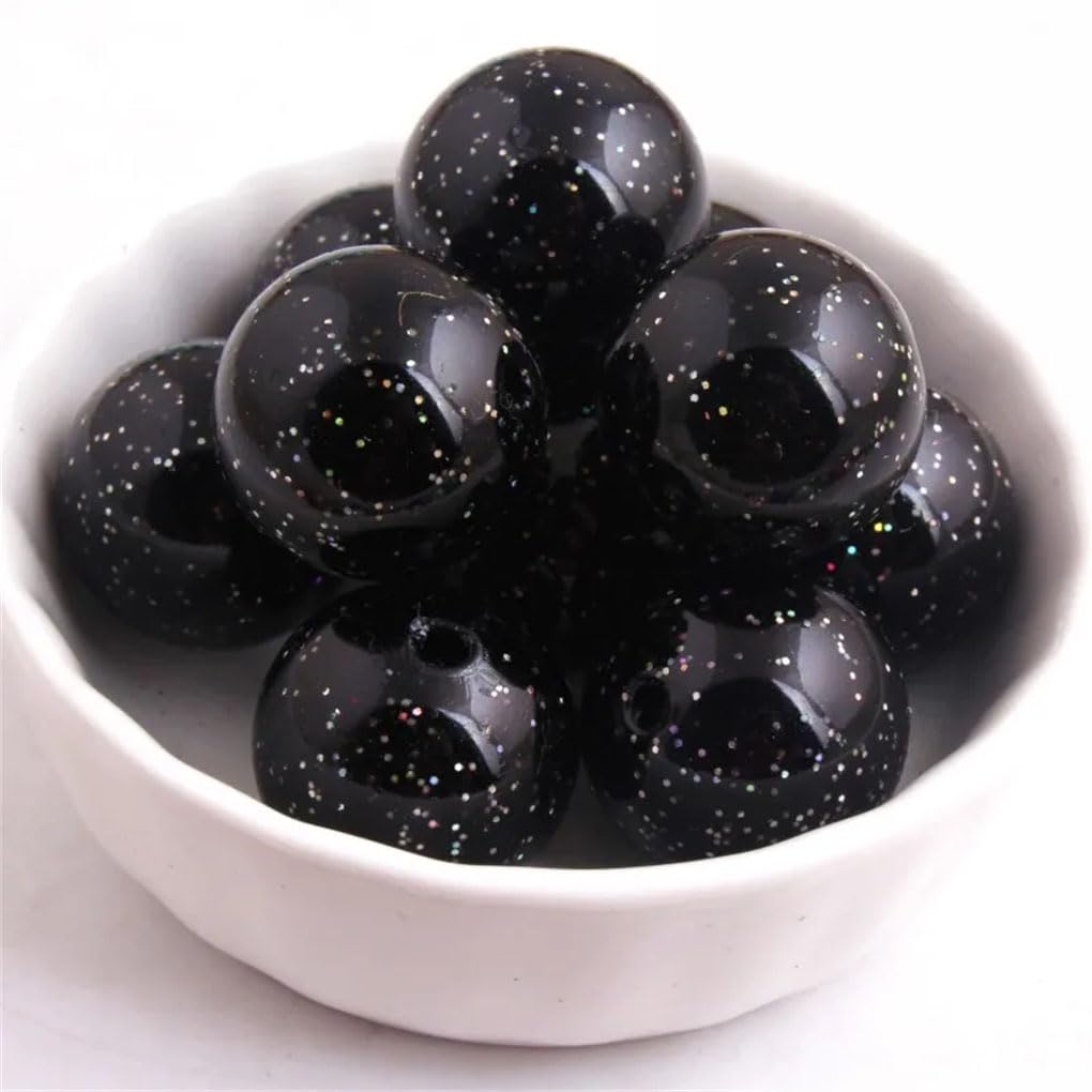 akrylowe koraliki rzemieślnicze, Koraliki akrylowe wielokolorowe 10-20 mm do wyrobu biżuterii DIY(Gray9,20mm 100pcs per bag)