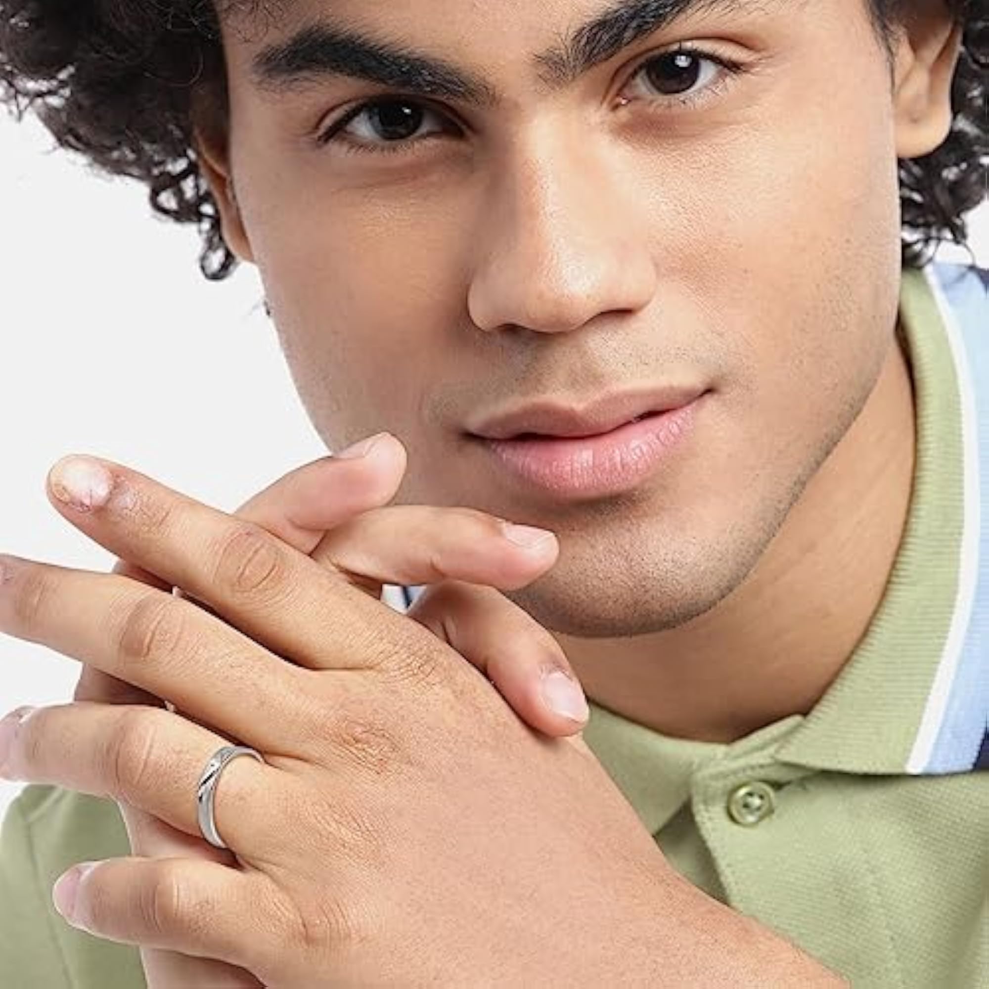 Women's 925 Minimal Couples Adjustable Promise Rings, Gift