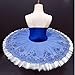OTMYIGO Girls Ballet Costume Ballerina Tutu Dress Swan Lake Camisole Ballerina Competition Party Dancewear,Blue,130