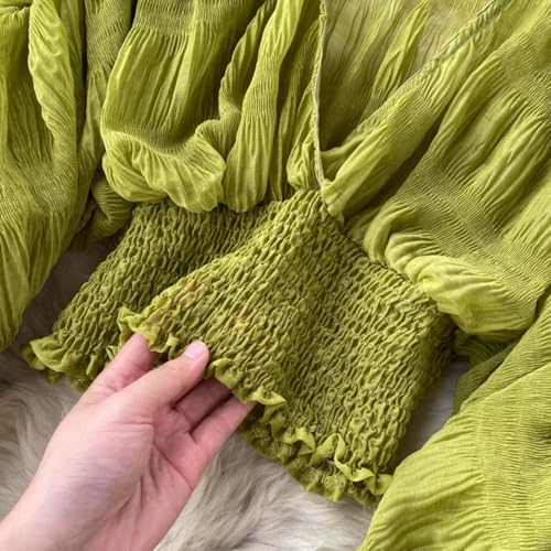 CUTEGAL Bell Sleeve Tops for Women Dressy Tops for Evening Wear Sexy Party Lace Blouses2