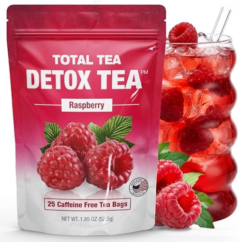 Total Tea Slimming Detox Caffeine Free Natural Raspberry Fruit Tea