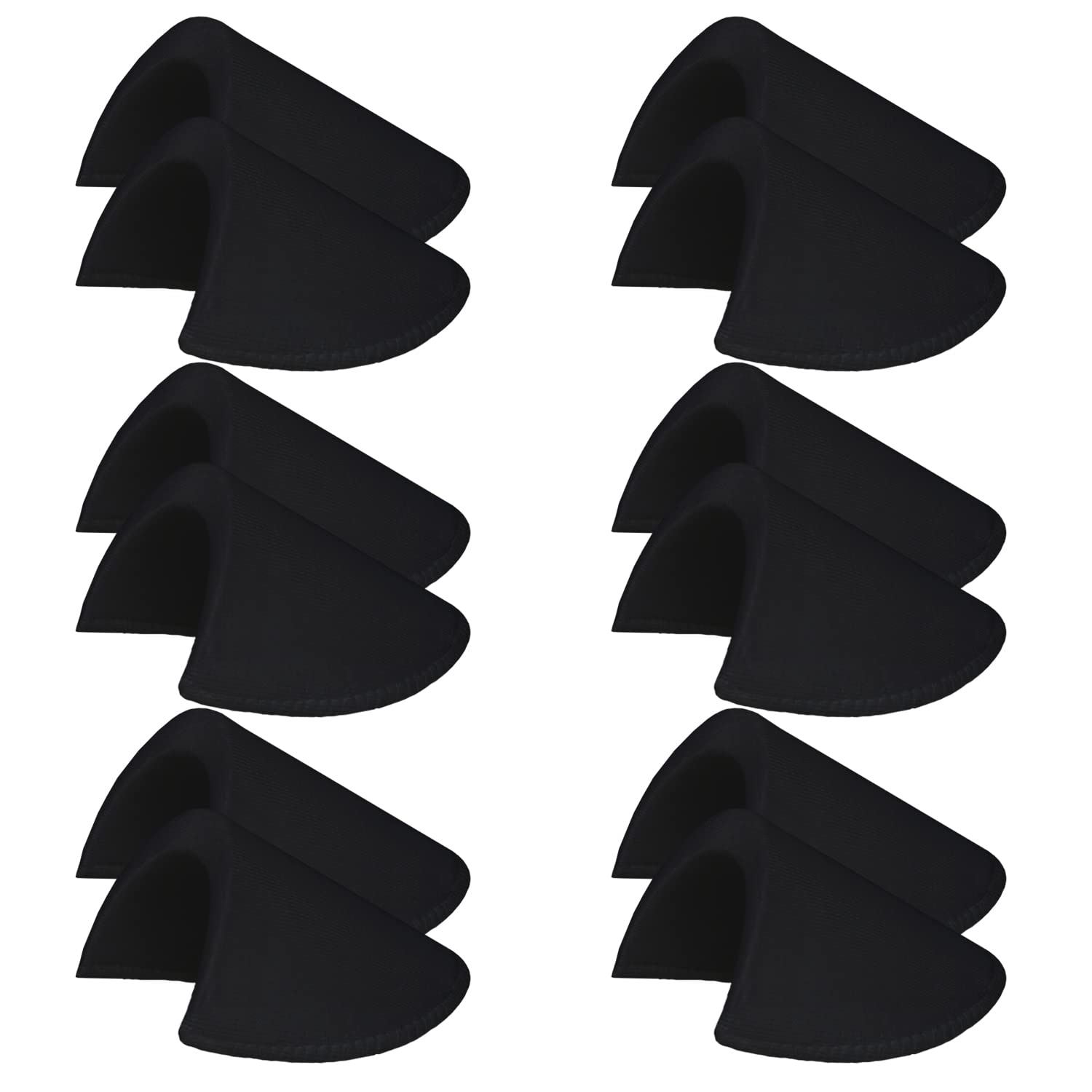 6 Pairs Shoulder Pads Sewing Set-in Shoulder Pads Foam Pads for Blazer T-Shirt Clothes 1/2'' Black