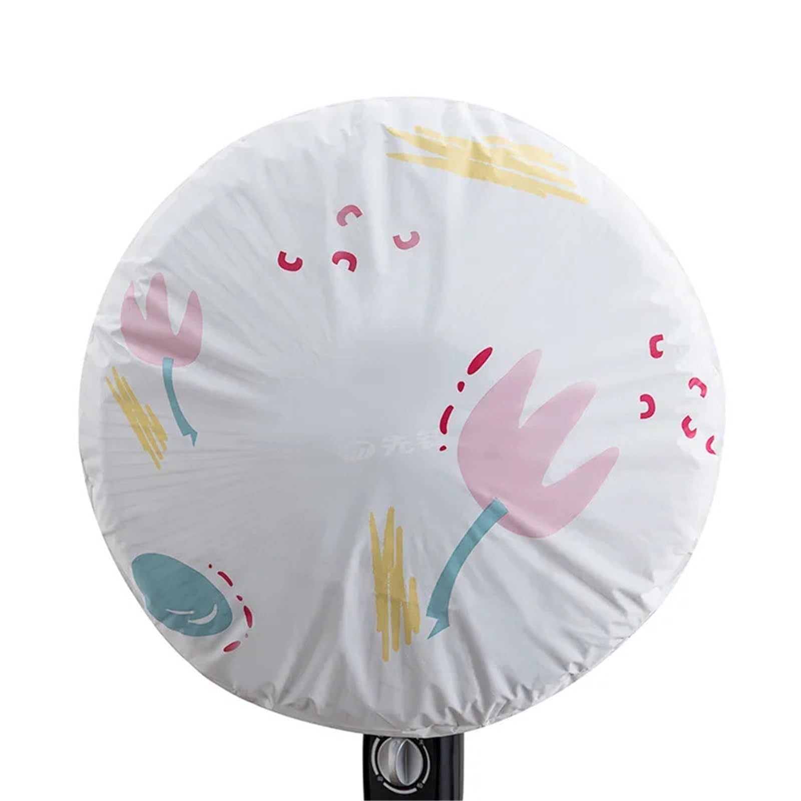 TRRYUIP Fan Cover Waterproof Dustproof Round Fan Cover Electric Dust Bag(Flower)