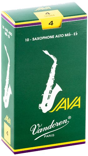 Vandoren SR264 Java Alto Saxophone Reeds (Strength 4) (Pack of 10)