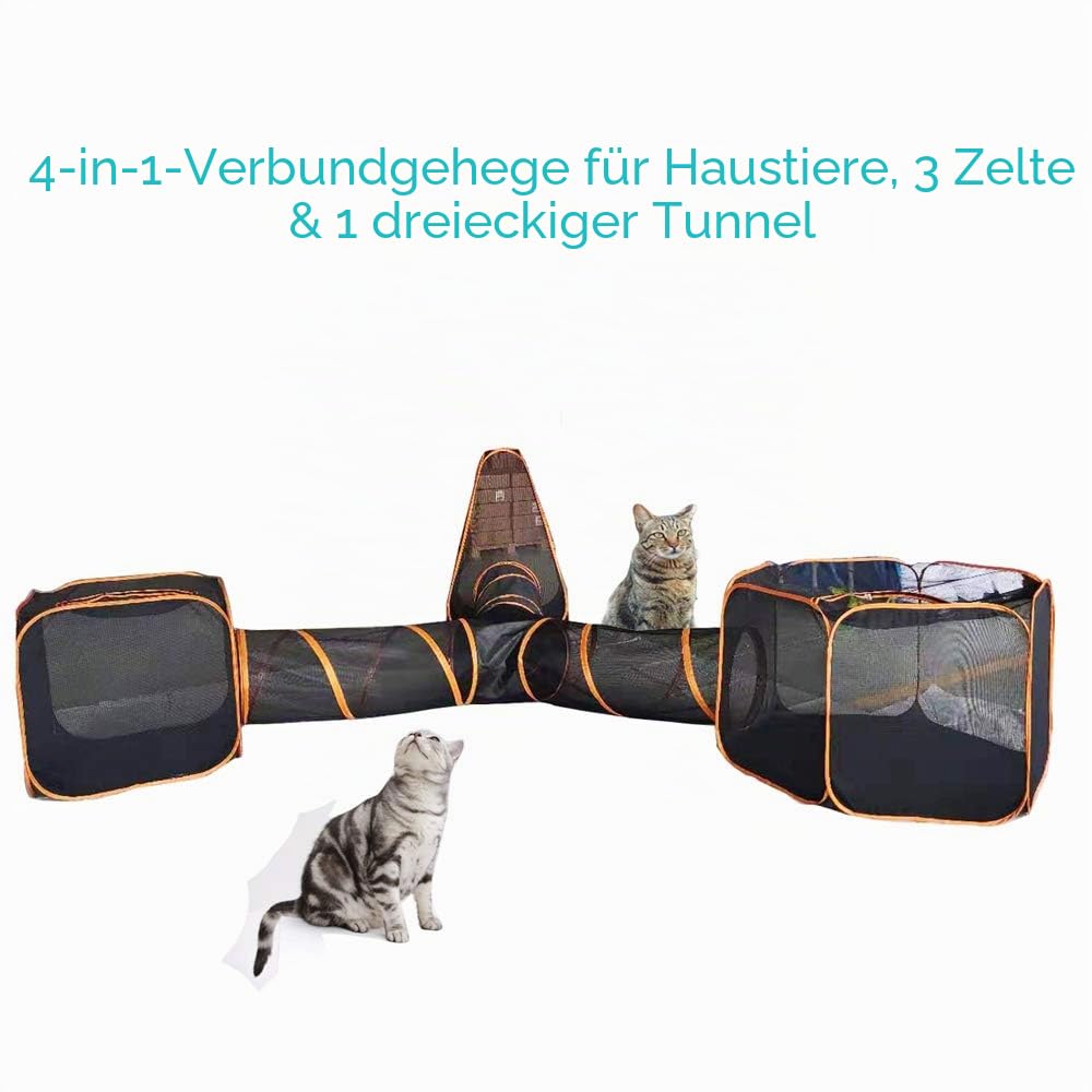 Katzengehege für den Außenbereich Tragbare große Pop-Up-Haustier Zelt-Einschließungen draußen Lebensraum Hunde Accessoire katzenzelt Outdoor hundetippi Katzenhöhle