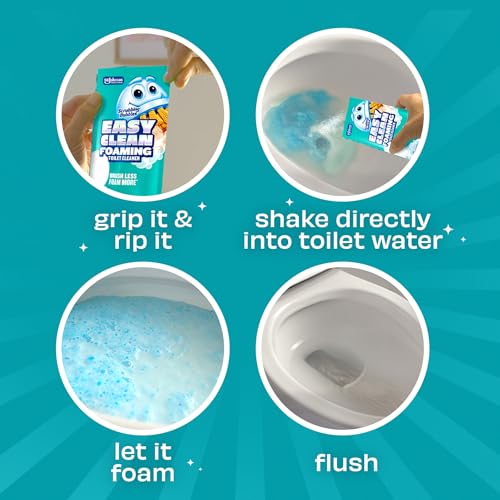 Image of Scrubbing Bubbles Easy Clean Foaming Toilet Bowl Cleaner, Easy Drop In Powder Pouches, 100g (2 Pouches)