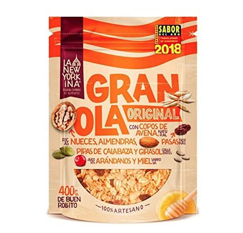 La Newyorkina Granola Original 400g Con Miel de España, Frutos Secos y Aceite de Oliva Virgen Extra