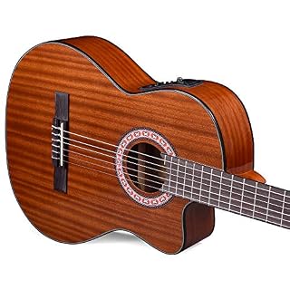 Winzz Guitare Classique Adulte 4/4 Débutant, Guitare Électro-acoustique Classique (Cordes Nylon,39 Pouces) - Les Beatles, Paul McCartney, John Lennon, RIngo Starr, George Harrison Winzz Guitare Classique Adulte 4/4 Débutant, Guitare Électro-acoustique Classique (Cordes Nylon,39 Pouces) – Image 4