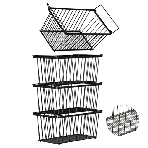 Enhanced Leak-Proof Bottom - Freezer Organizer Bins ，4 Pack Stackable Deep Freezer Organizer Bins for 7 Cu.FT Small Ches - Detailed View