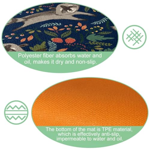 Tapis de cuisine antidérapants et lavables lot de 2 absorbants pour sol propre