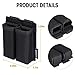 VISMIX Pistol Magazine Pouch, Double 9mm Mag Pouch with Quick Release Kydex Insert and MOLLE Compatible Black