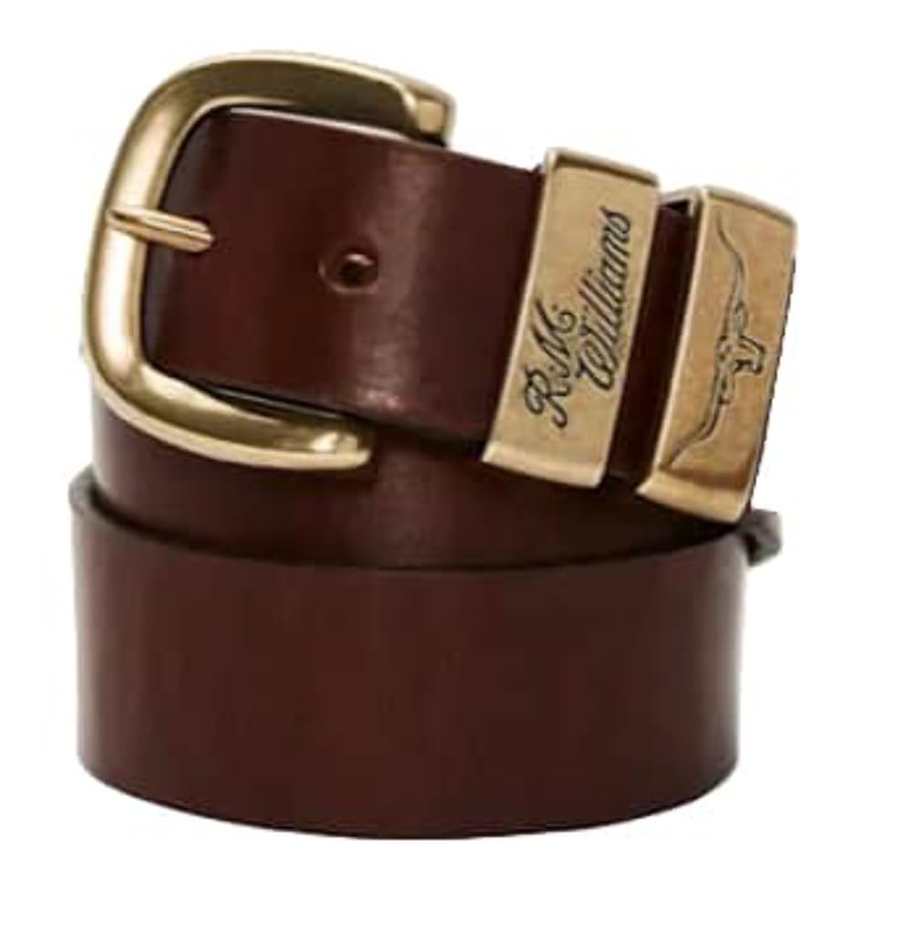 Rm Williams Men's Mid Brown Drover Belt Size 36