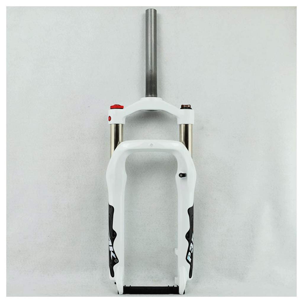 WIQUYBML Bike Front Fork 20 inch for 4.0" Tire Air 1-1/8" Disc Brake QR 9mm Travel 120mm Manual lock Snow Beach XC MTB Bicycle