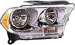 Evan-Fischer Headlight Assembly Compatible with 2011-2013 Dodge Durango Halogen Chrome Interior Passenger Side