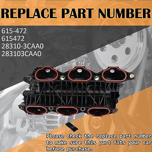 Image of 615-472 28310-3CAA0 Engine Intake Manifold with Gaskets Fits for Santa Fe Sedona Sorento 3.5L Replaces 283103CAA0