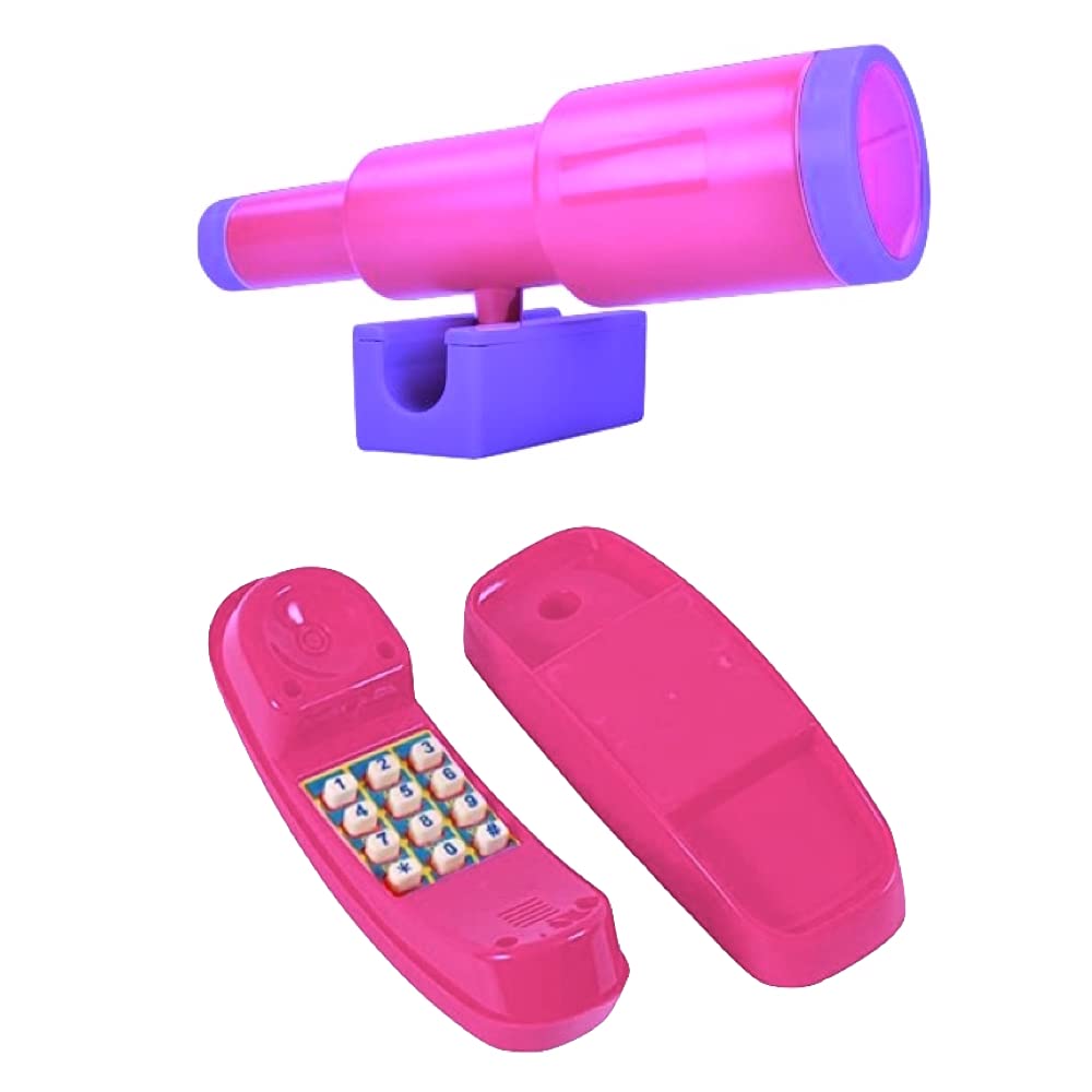 Rebo® Climbing Frame, Den, Playhouse Accessory Money Saving Bundles - Pack 1 - Telephone and Telescope