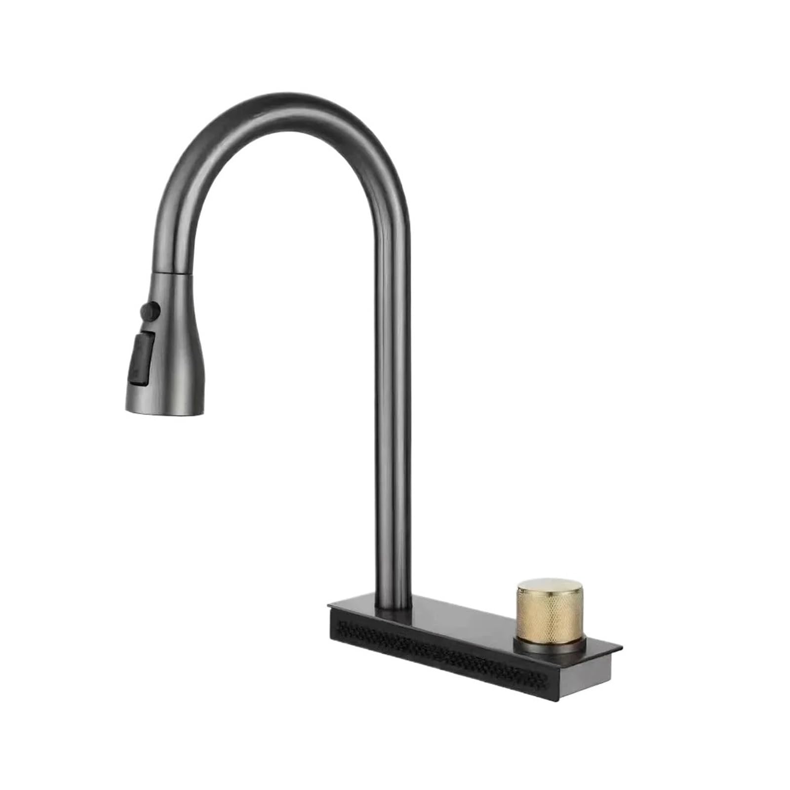 Rrypbovg Gold Pull Out Faucet Kitchen Faucet Household Sink Deck Mounted Cold And Hot Mixer Tap Modern Bathroom Faucets(Gold)