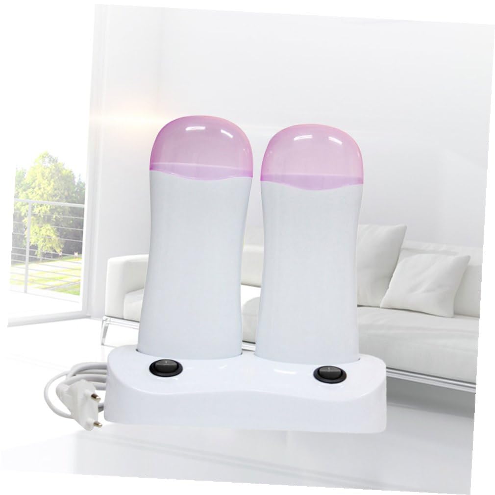 Scaldacera Depilatorio Portatile a Due Vani 100g Abs Bianco | Sistema Epilatore Automatico, Sicuro da Usare, per Zona Bikini e Ascelle