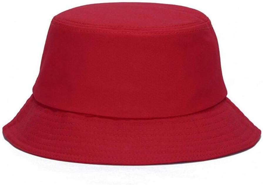 Solid Color Unisex Cotton Packable Summer Travel Bucket Beach Sun Hat