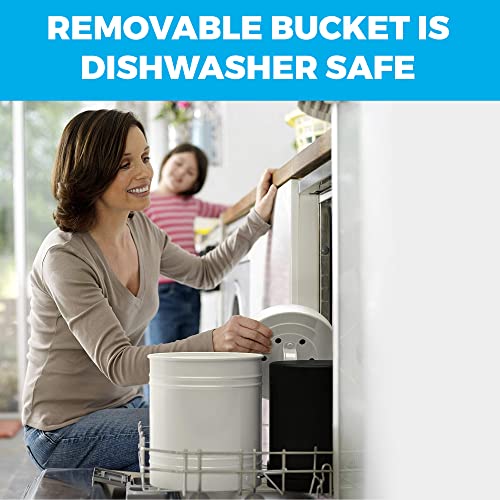 Compost-Bin-for-Kitchen-Countertop-Sturdy-3-Liter-White-Countertop-Kitchen-Compost-Bin-wEZ-No-Lock-Lid-and-Separate-Plastic-Liner-Includes-2-Charcoal-Filters-Odor-Free-Seal-Dishwasher-Safe