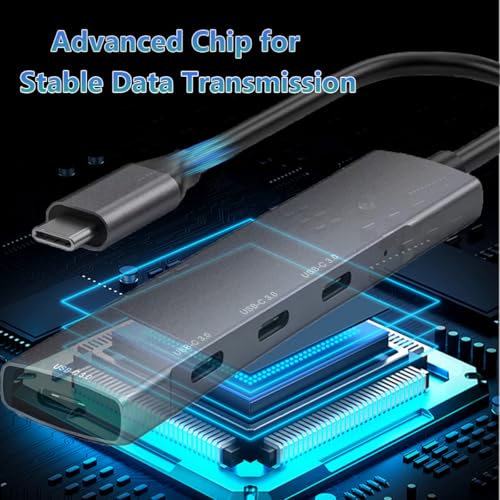 Hub USB C 3.0 5 Gbit/s multiport pour MacBook Air et ordinateurs portable - 4