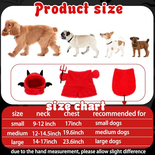 Disfraz para perro Halloween Sudadera Diablo terciopelo miniatura 6
