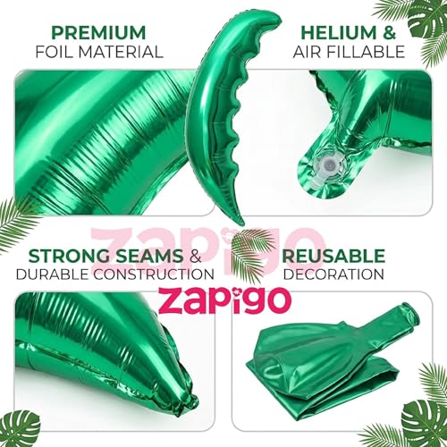 Image of Balloonistics Large Palm Leaf Foil Balloon | Tropical Luau Party Decoration | Jungle Safari Birthday Balloon | Tropical Theme Party Supplies