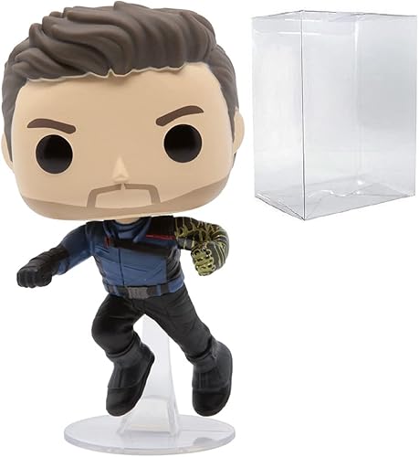 POP Marvel: Falcon and The Winter Soldier - Figura de vinilo Funko de soldado de invierno (incluye funda protectora de caja compatible)