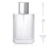 100ml/3.4 Oz Frosted Glass Spray Bottle Perfume Atomizer,Refillable Perfume Spray Bottle Perfume Bottles Empty with 3 Kinds of Perfume Dispenser (Frosted Glass 100ml)