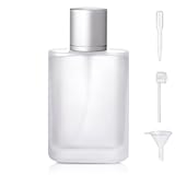 100ml&sol;3&period;4 Oz Frosted Glass Spray Bottle Perfume Atomizer&comma;Refillable Perfume Spray Bottle Perfume Bottles Empty with 3 Kinds of Perfume Dispenser &lpar;Frosted Glass 100ml&rpar;