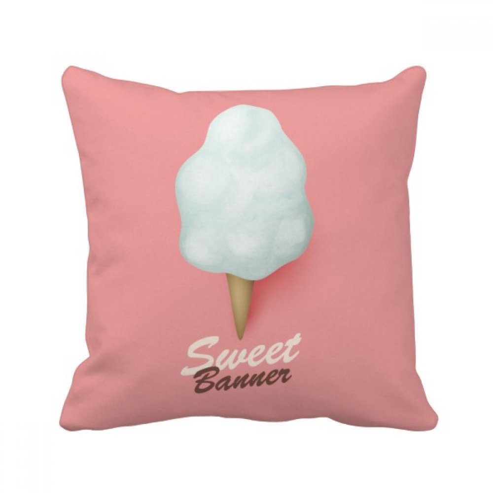 Idée cadeau déco originale coussin crème glacée multicolore canapé