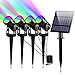 Lampe Solaire Exterieur, T-SUNUS 3W RGB Spot Solaire Exterieur Lumiere Solaire Jardin IP65 étanche Éclairage paysager Éclairage mural Auto On/Off