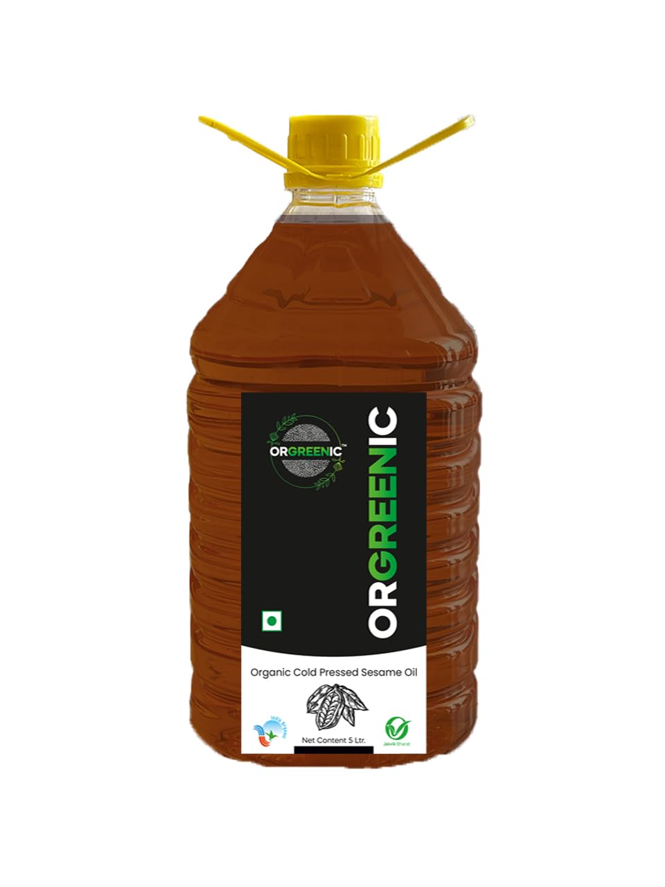 ORGREENIC Cold Pressed Sesame(Gingelly) Oil 5 Litre | Organic Sesame Oil | Black Sesame Oil | Sesame Oil For Cooking | Cold Pressed Sesame Oil For Hair & Skin | 5L (B0CPDPMT21) Amazon Price History, Amazon Price Tracker