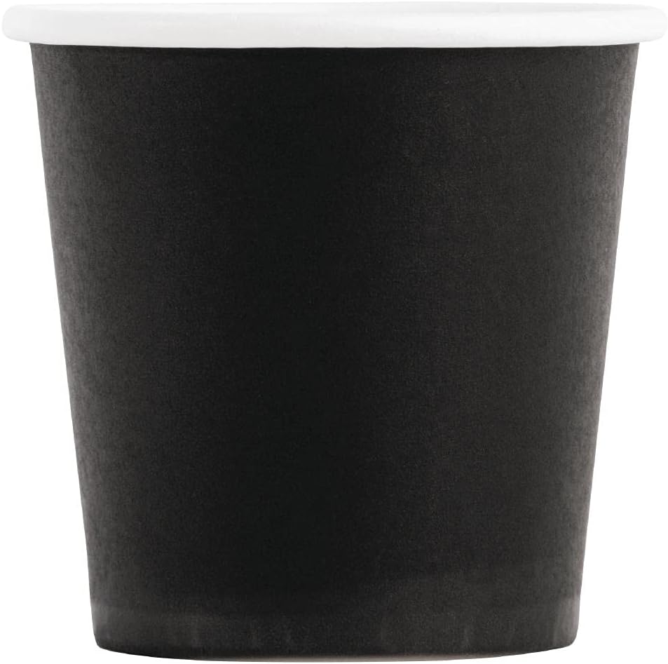 Fiesta Green Recyclable Espresso Coffee Cups Single Wall 112 ml/4 oz (Pack of 50), Black, Pack Quantity: 50, GF019