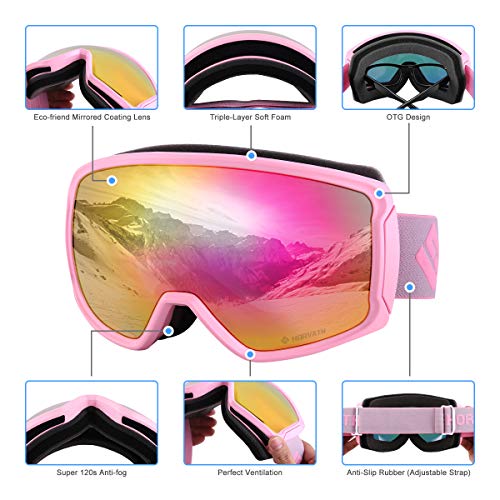 Sh Horvath Ski Snowboard Otg Goggles, Hd Mirrored Anti-Fog Goggle For Men Women #TOP3