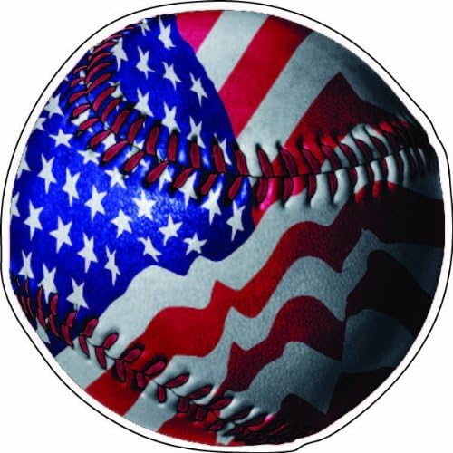 2" AMERICAN BASEBALL Printed vinyl decal sticker for any smooth surface such as