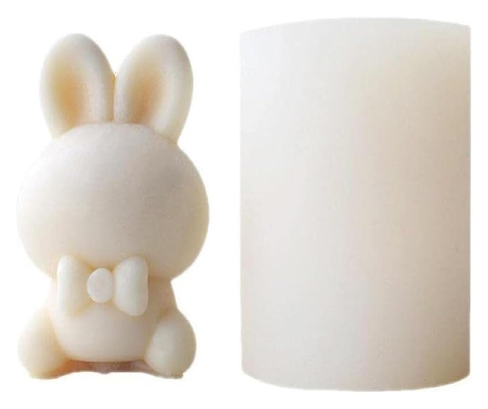 Kukuuu Silicone Mold Making Kit 3D Easter Bunny Candle Mould Handmade Fondant Cake Decoration Diy Silicone Clay Soap Mold Candle Making Rabbit Silicone Molds For Baking
