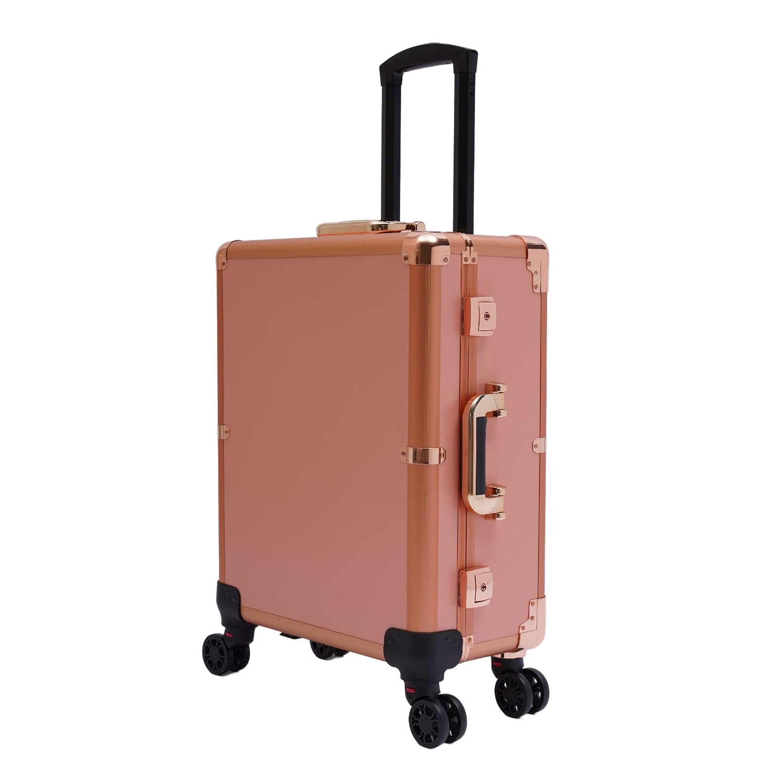 Valigetta cosmetica trolley, con illuminazione e specchio, altezza regolabile e luminosità, per trucchi, beauty case