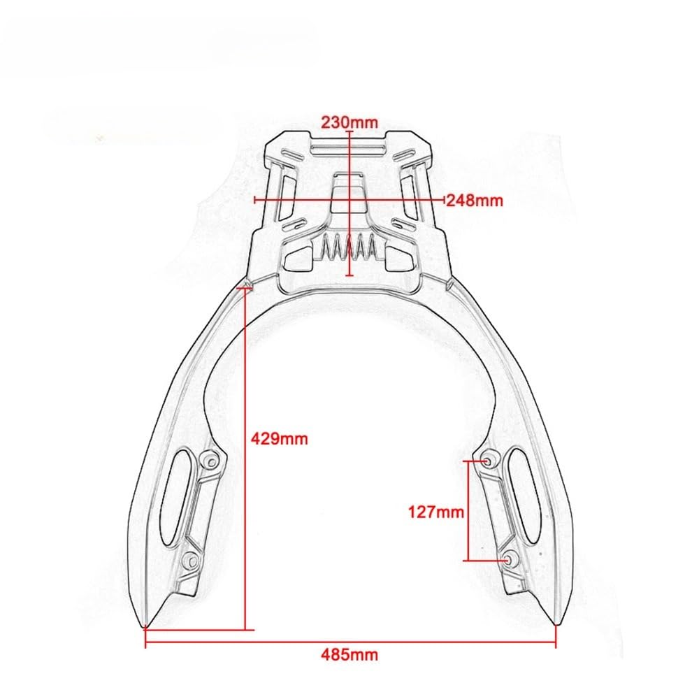 pour ADV pour F&ORZA 350 2021-2024 Porte-Bagages Arrière Modifié Arrière Pliable
