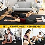 CAMBIVO Large Exercise Mat for Home Workout, 8'x6'/7'x5'/6'x4' (7 mm) Extra Thick Exercise Mat for Home Gym, Shoe-Friendly, Non-Slip Gym Mat for Jump Rope, Weights, Cardio, Fitness - Image 5