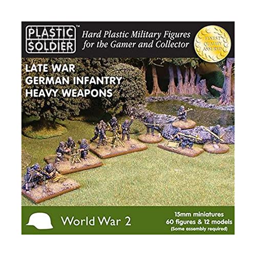Plastic Soldier Late War German Heavy Weapons 15 mm Miniature, Multicolor