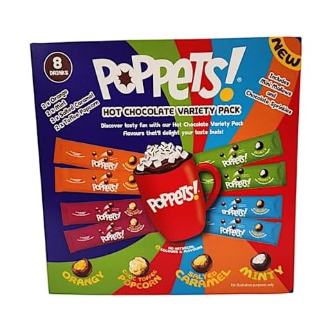Poppets Hot Chocolate Variety Pack with Mini Mallows Cover