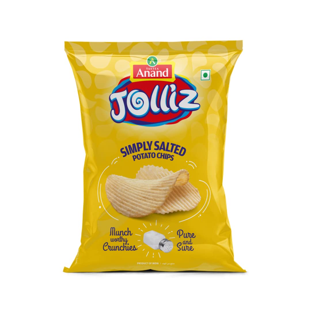 TASTEA Anand Jolliz namkeen Simply Salted Chips | 135 gm each | Pack of 5