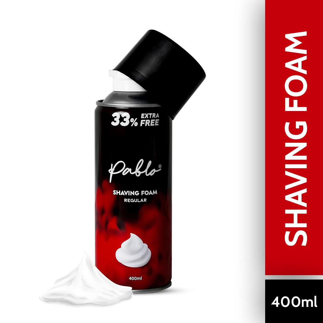 PABLO Shaving Foam For Men Regular | Shaving Foam For Sensitive Skin | Upto 100 Shaves | 400ml (33% Extra) 1