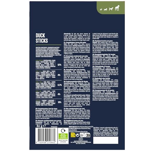 Pet People Duck Sticks 80g, Natural, Grain Free, High Protein, Dental Care, Dog Snacks - 8pc, 80g (12 Bags) - Image 2
