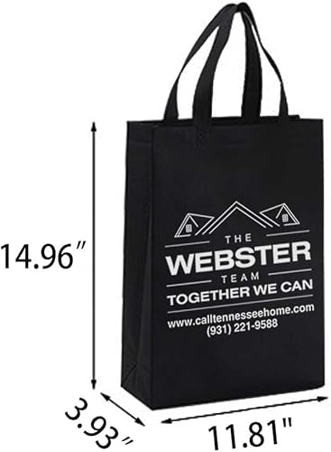 Miniatura 4 de Bolsas de mano no tejidas reutilizables de encargo del bolso de compras del supermercado personalizadas con su logotipotexto del negocio