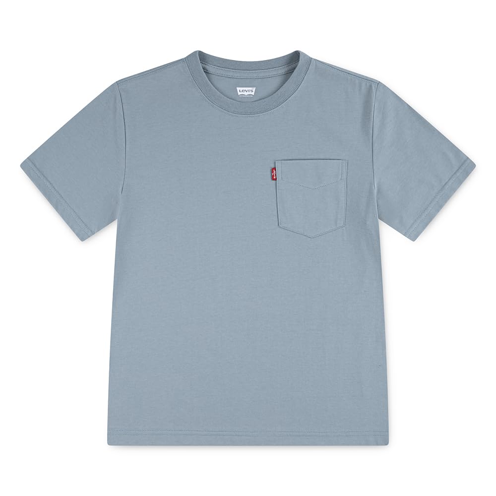 Levi's Jungen Grau T-Shirt Mit Tasche Und Sunset-Print
