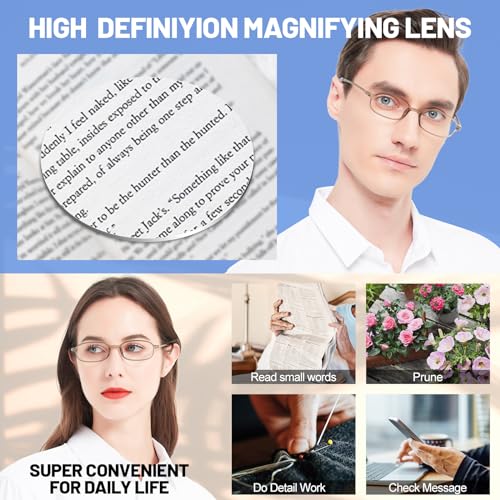 Image of 4 Packs Lightweight Reading Glasses for Women Men Blue Light Blocking Readers 1.0 1.5 2.0 2.5 3.0 4.0